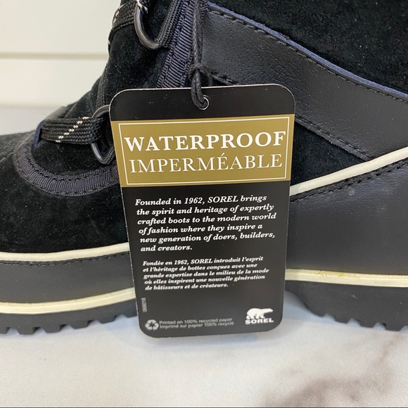 SOREL Tivoli II Suede Black Snow Boot With Fur - Picture 12 of 14